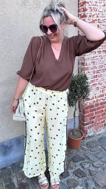 Dots broek - Geel