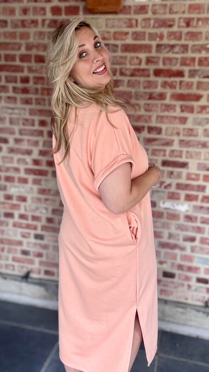 Nona sweaterjurk peach