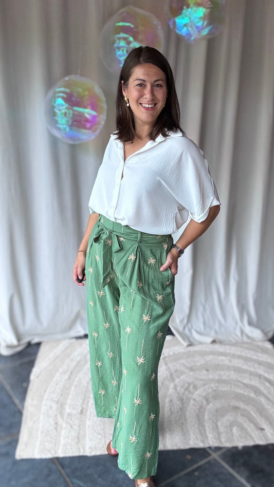 Palmtree pants groen