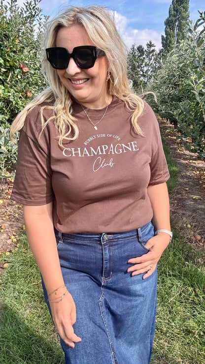 T-shirt champagne bruin