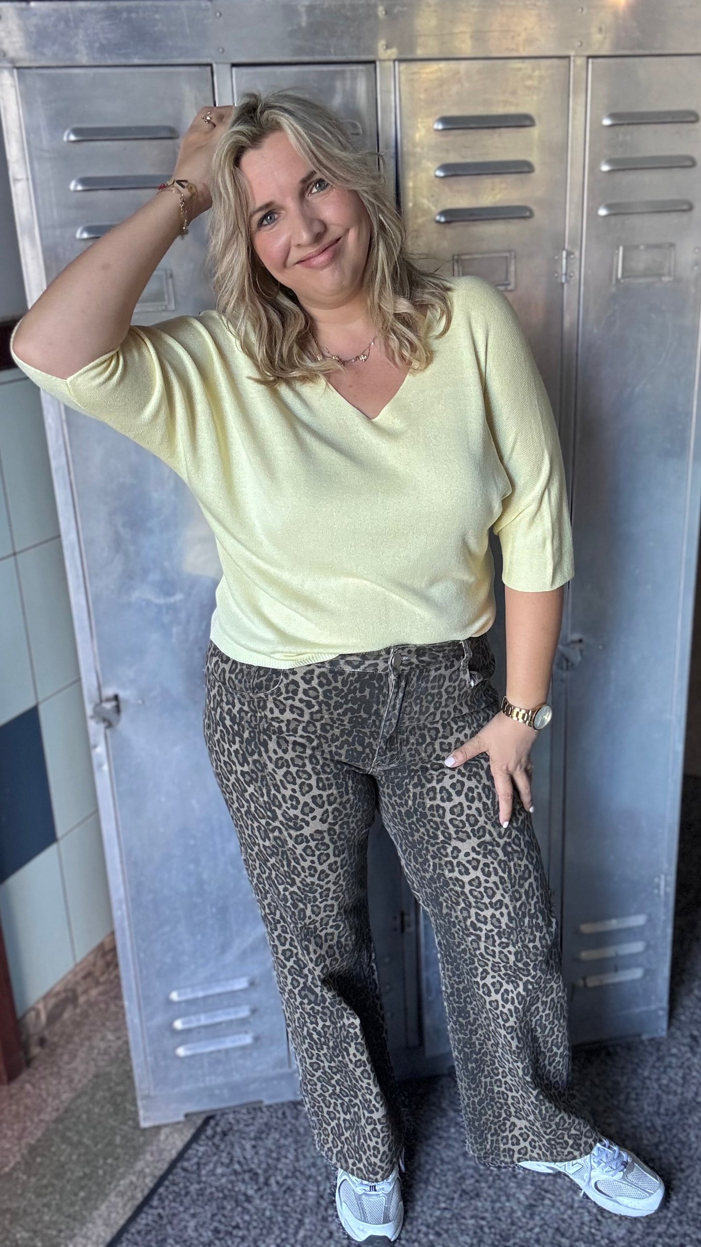 Leopard jeans - Brown