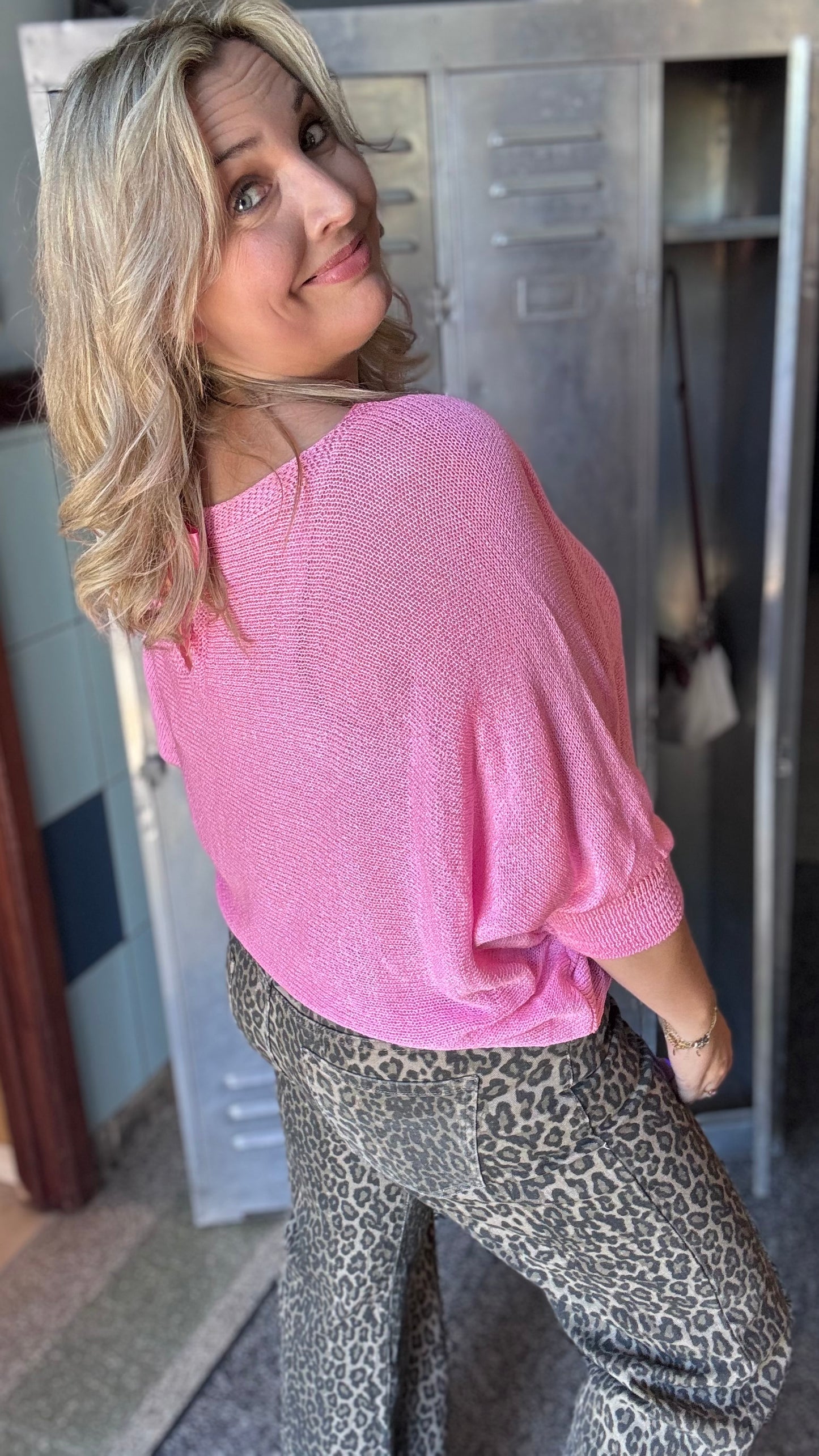 Bow touch trui - Roze