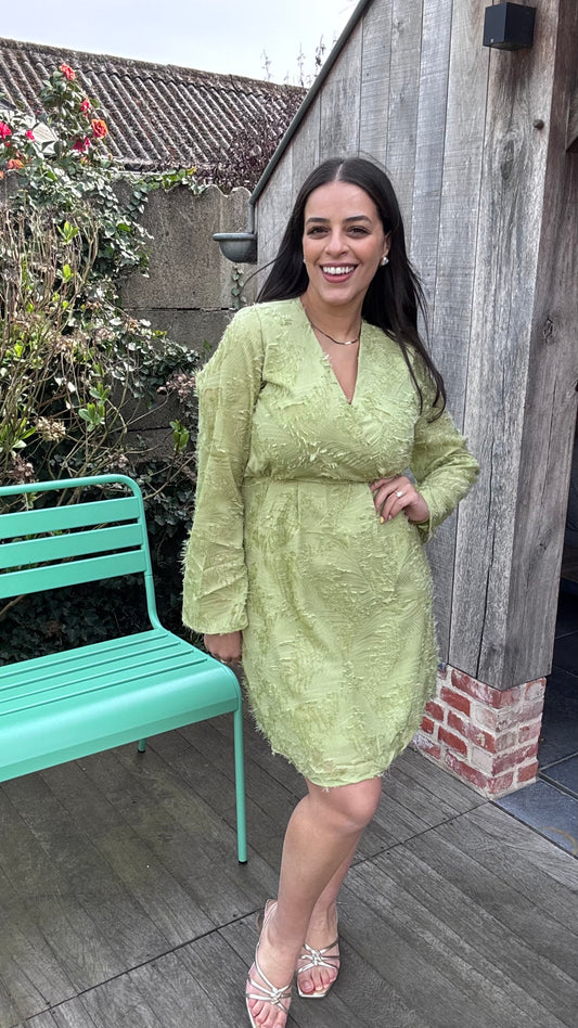 Feather dress - Groen