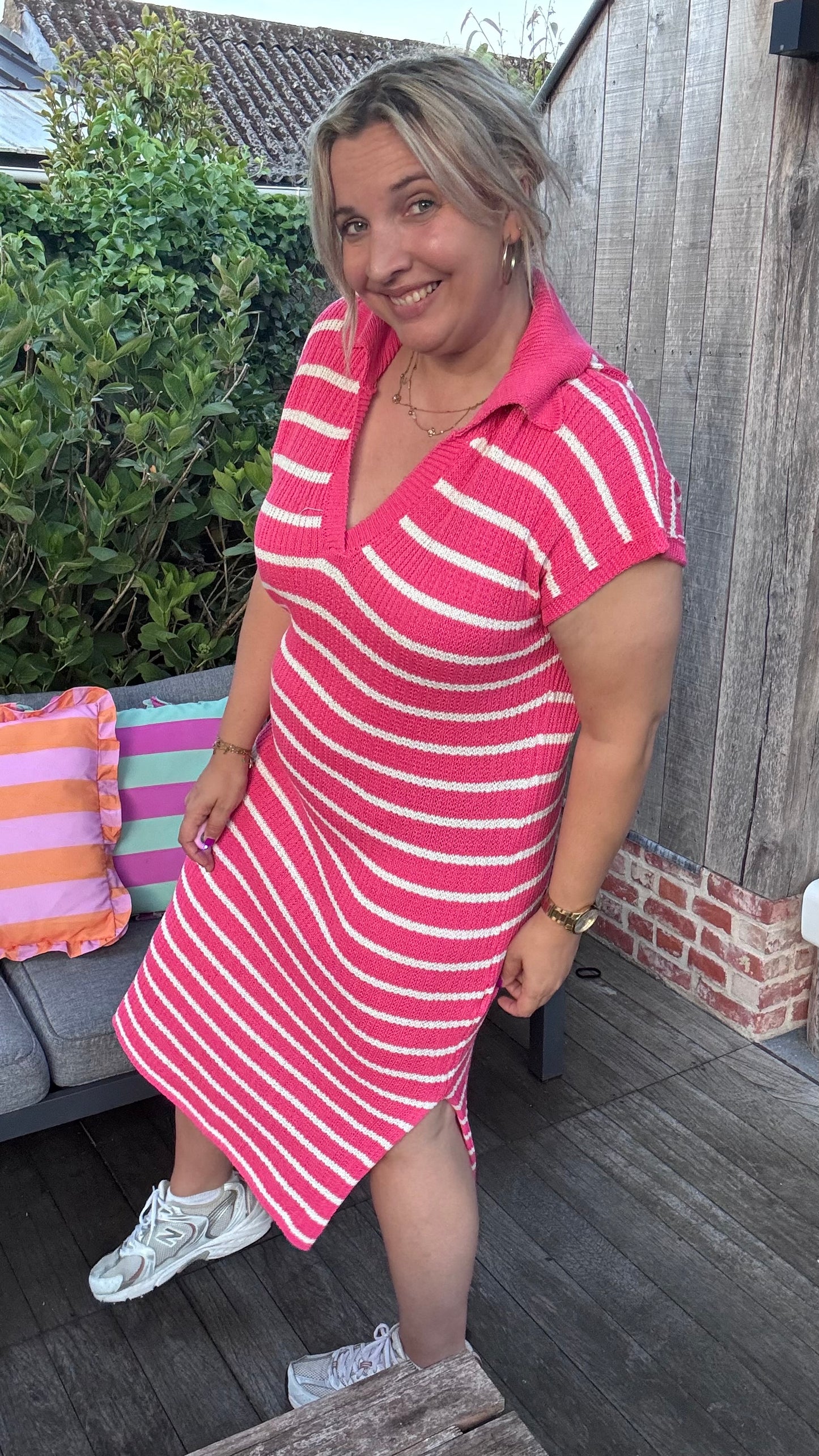 Crochet dress - Roze