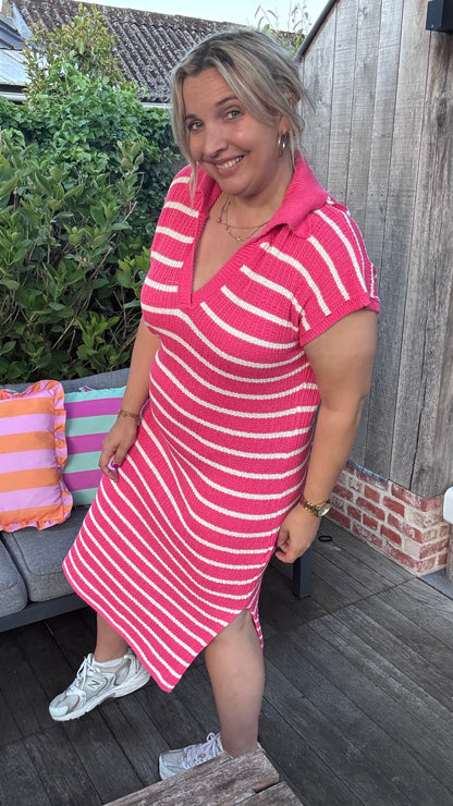 Crochet dress - Roze
