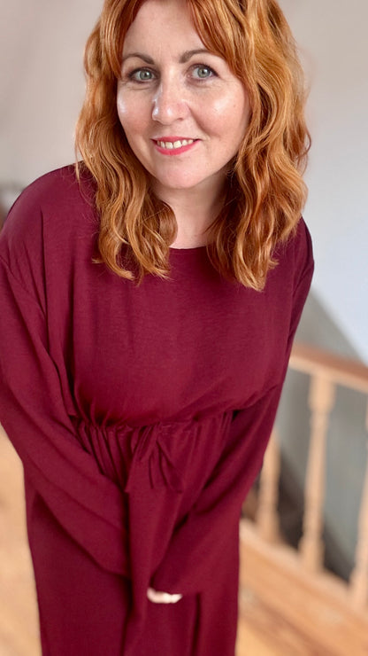 Celeste jurk - Wijnrood