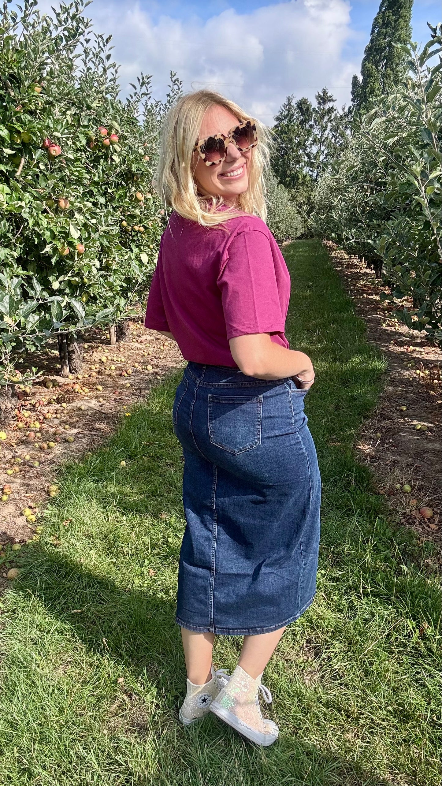 T-shirt champagne magenta