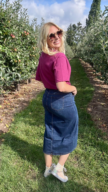 T-shirt champagne magenta