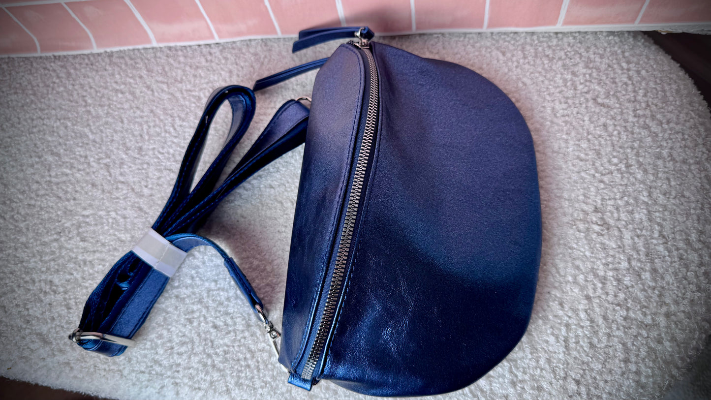 Heuptas metallic - Blauw