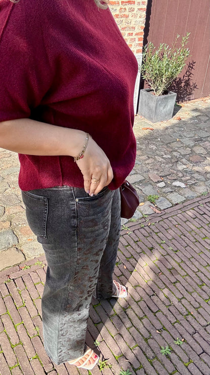 Leopard jeans - Grey Sparkle