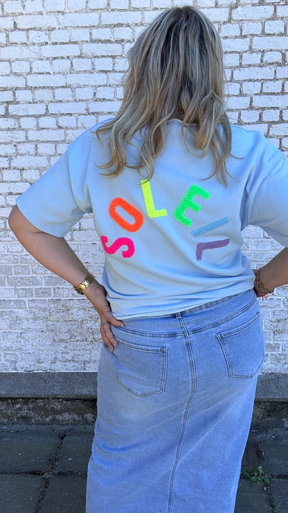 Soleil shirt multicolor - Blauw