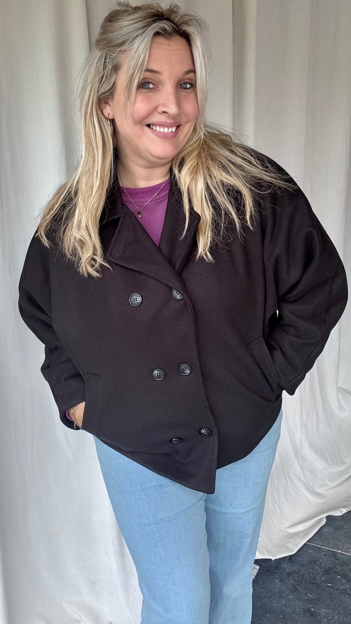 Vicky mantel - Zwart