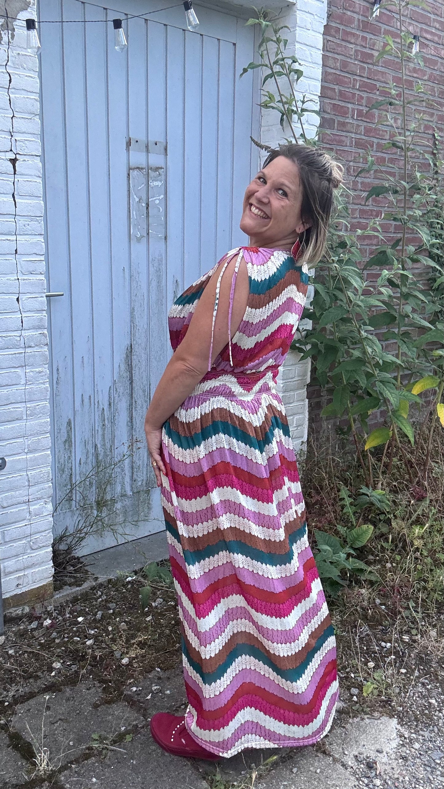 Every Woman Dress - Aztec glow (roze/groen)