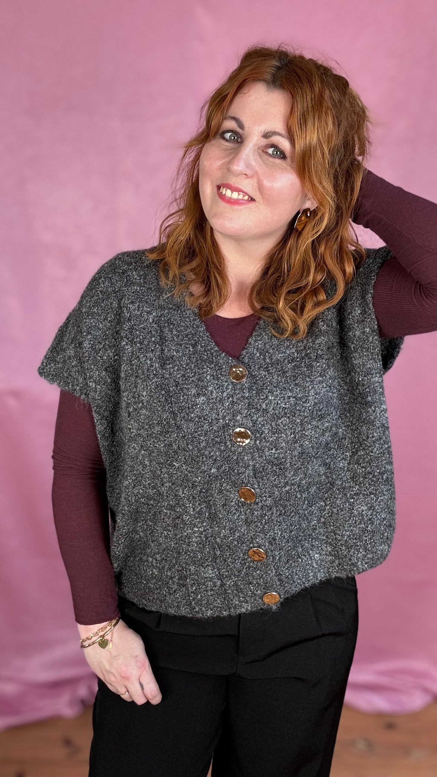 Bordeaux cashmere top