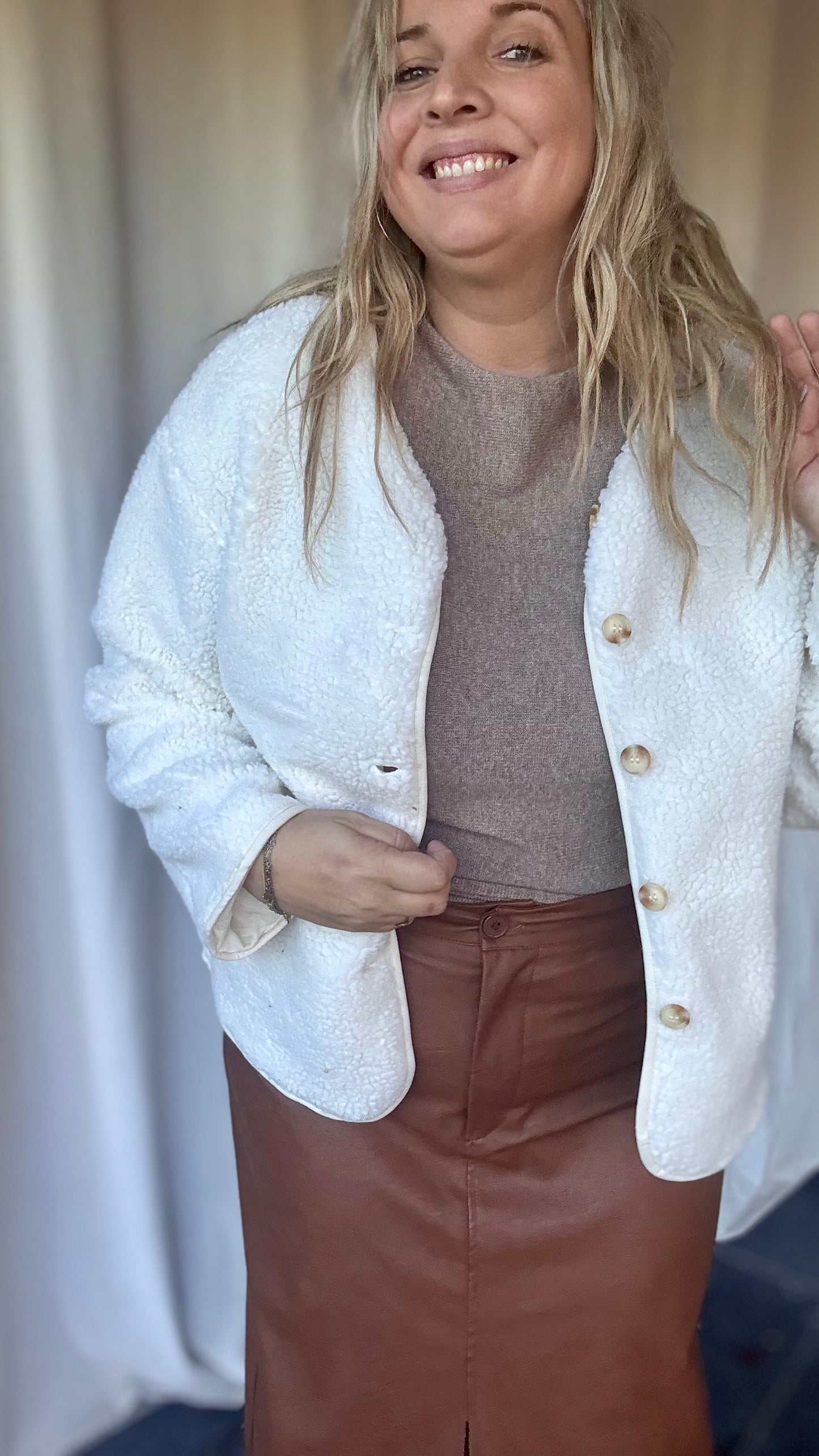 Teddy jas - Off white