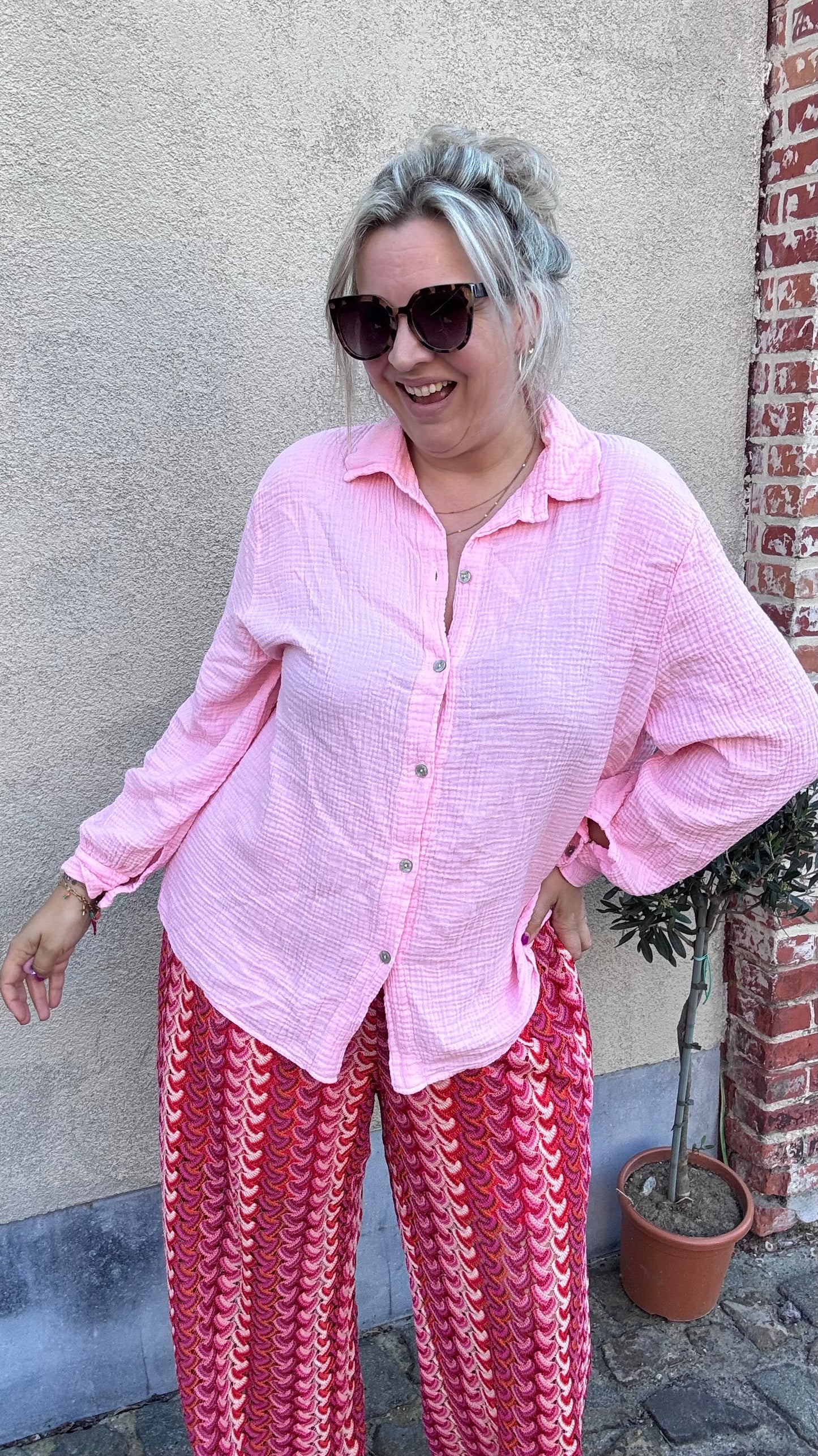 Tetra blouse - Roze