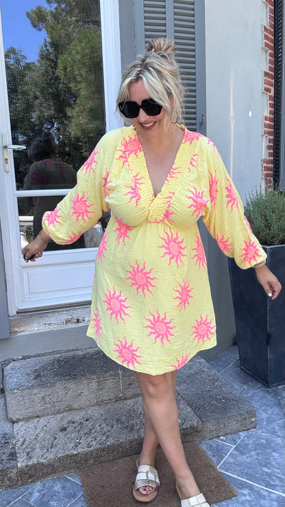 Fiesta dress geel