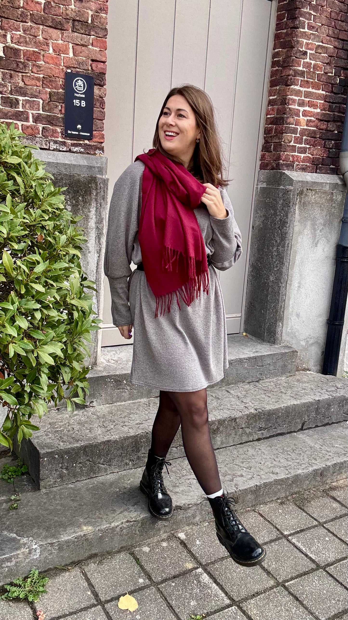 Cozy Tea sjaal - Burgundy