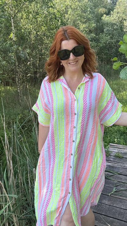 Coastal tetra dress - Wit
