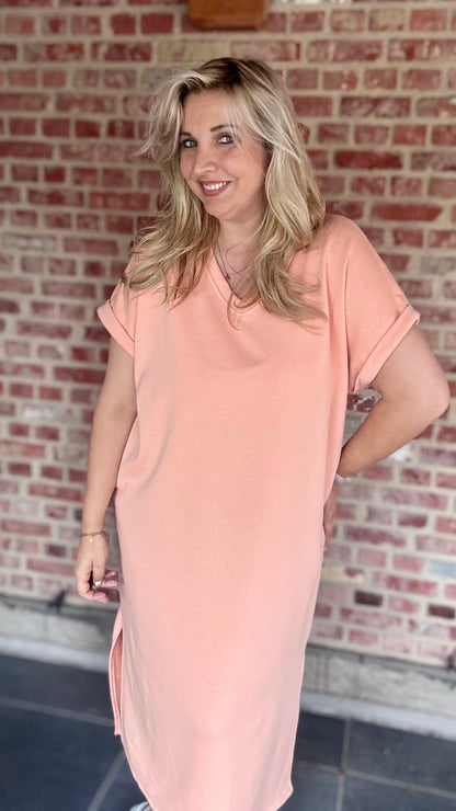 Nona sweaterjurk peach