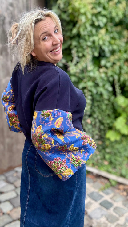 Shimmer sweater - Navy/blauw