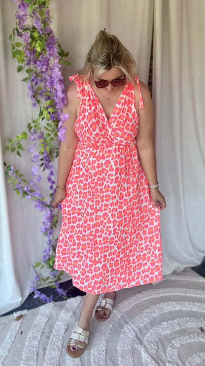 Neon jungle long dress