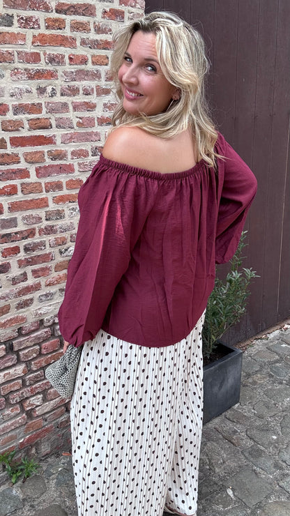 Umnia blouse - Wijnrood