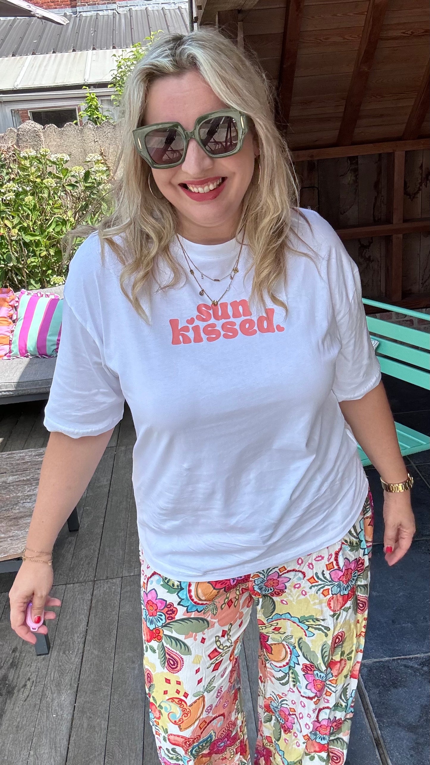T-shirt sunkissed - Wit