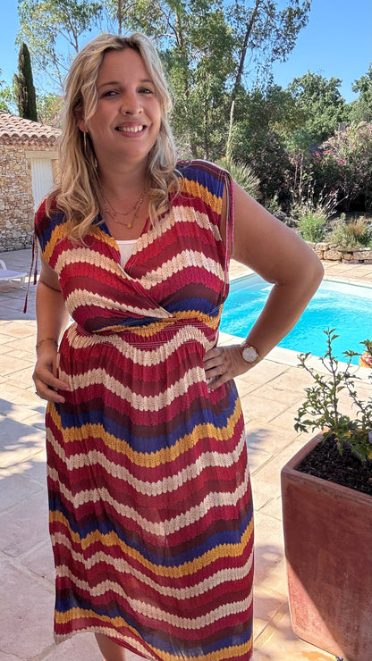 Every Woman Dress - Aztec glow (blauw/rood)