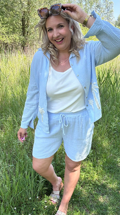 Palm breeze blouse - Blauw