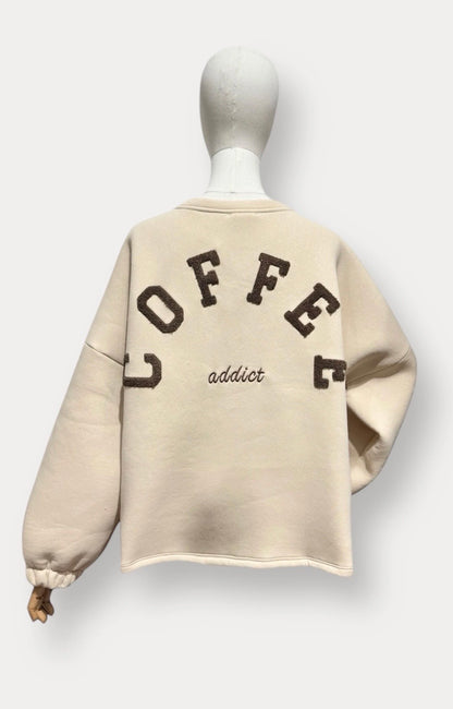 Coffee addict sweater - Beige