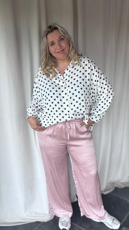 Satin broek - Dusty pink