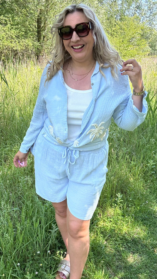 Palm breeze blouse - Blauw
