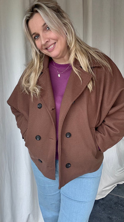 Vicky mantel - Bruin