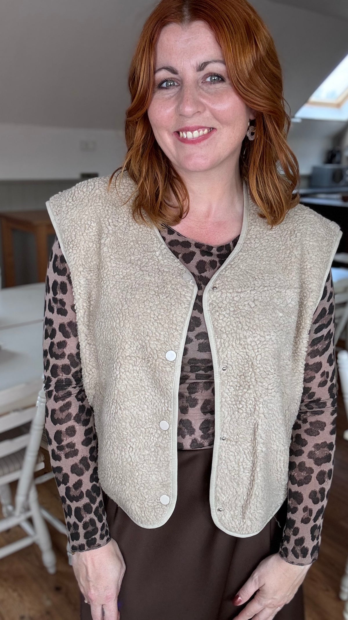 Teddy gilet - Beige