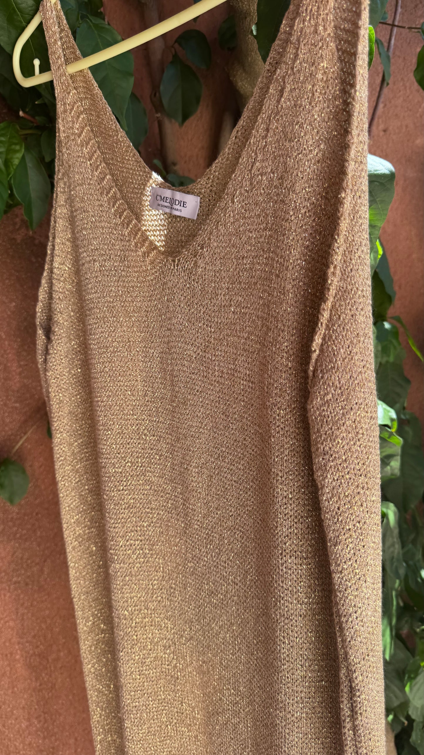 Beach cover-up dress (gold)