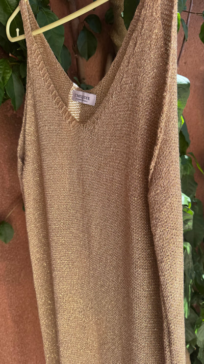 Beach cover-up dress (gold)