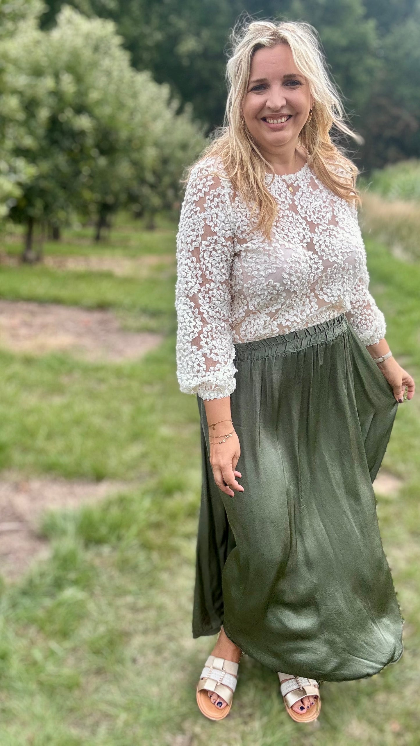 Rebel bloom blouse wit