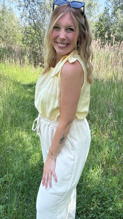 Shoulder bow top - Butteryellow