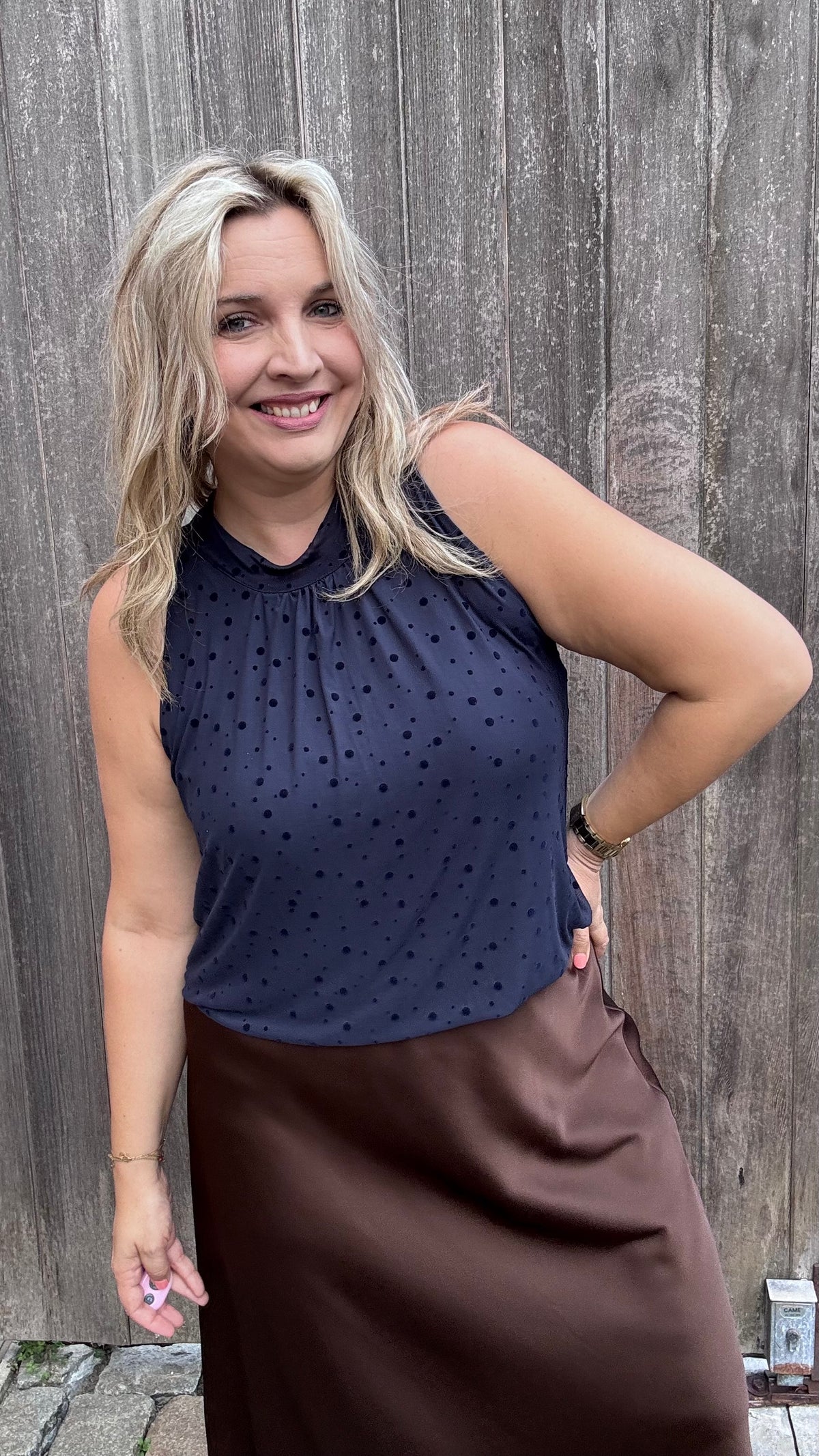 Clarisse top - Donkerblauw