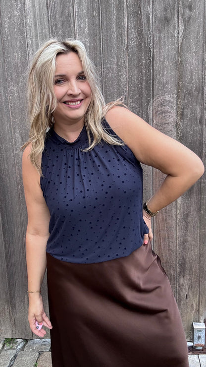 Clarisse top - Donkerblauw