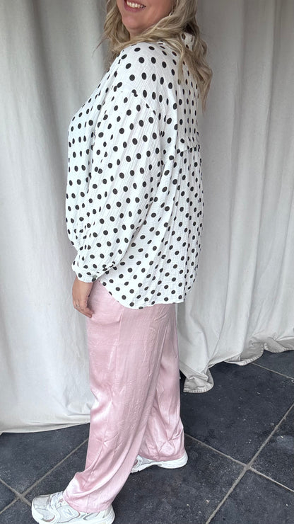 Satin broek - Dusty pink