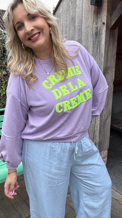 Sweater Crème de la crème - paars