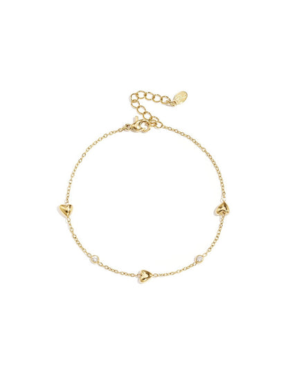 Armband met gevulde hartjes