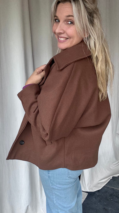 Vicky mantel - Bruin