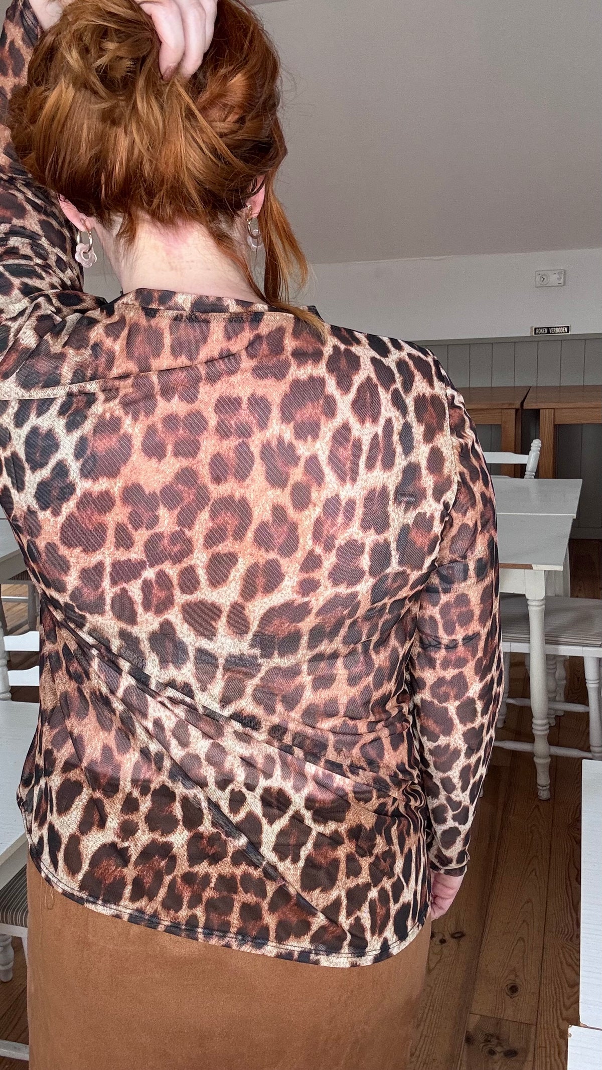 Elle mesh top - Leopard