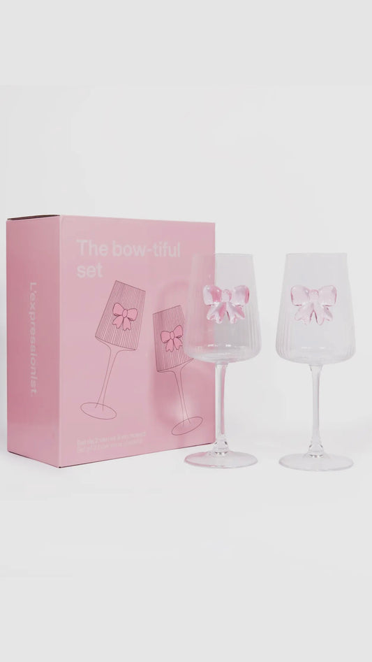 Bows ‘n drinks - Set van 2 glazen