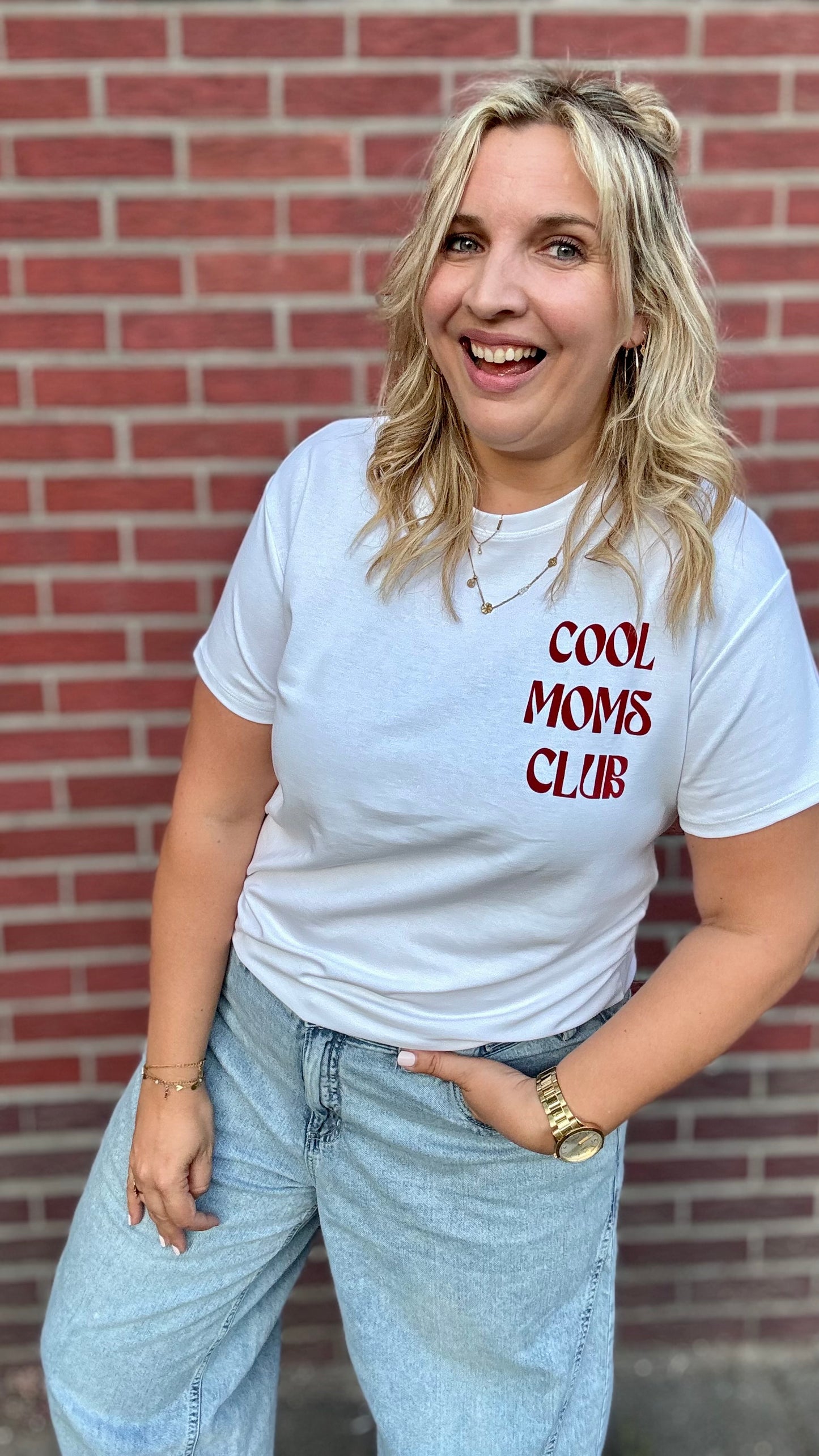 Cool moms club Shirt - Wit