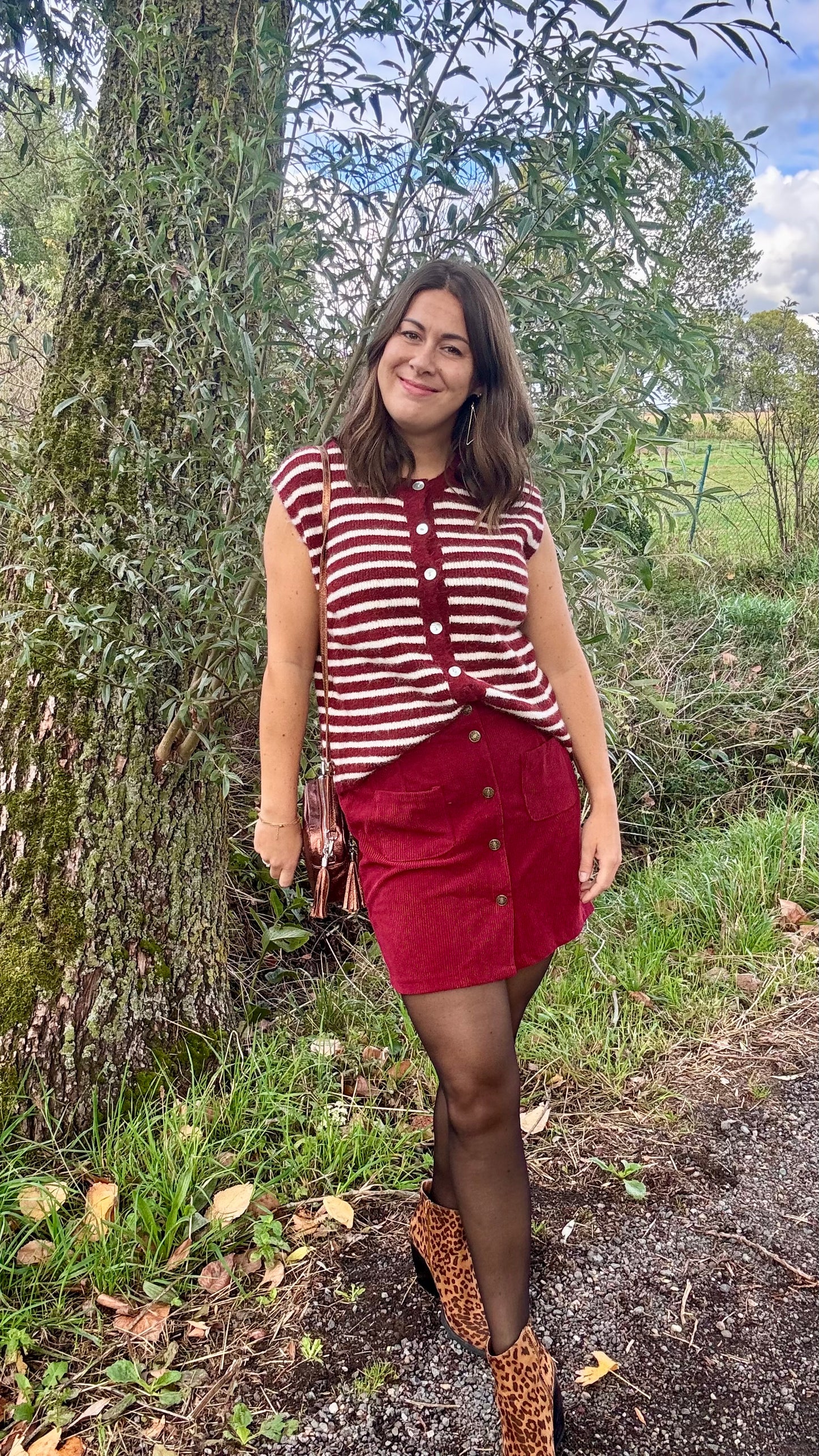 Velours mood rok - Bordeaux