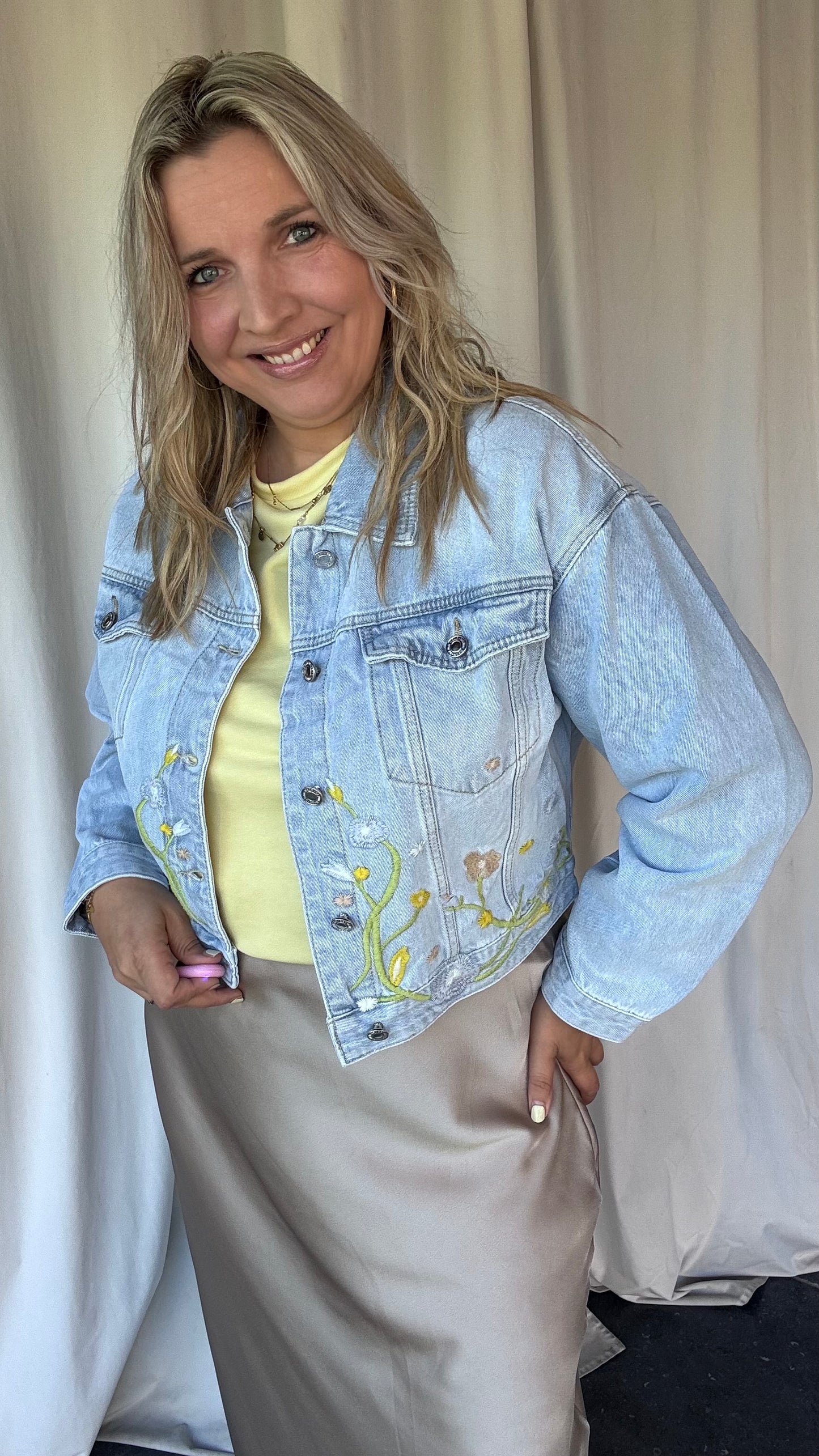 Jeansvest blossom